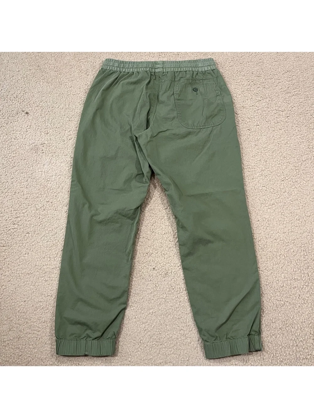 J.Crew Mens Cotton Drawstring Jogger Pants Green Size Large